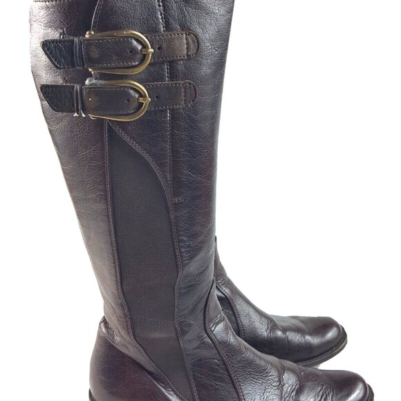 Paul Green Women's Y2K Knee High Boots Brown Leather Size 3.5UK-US 6.5 - Picture 6 of 10